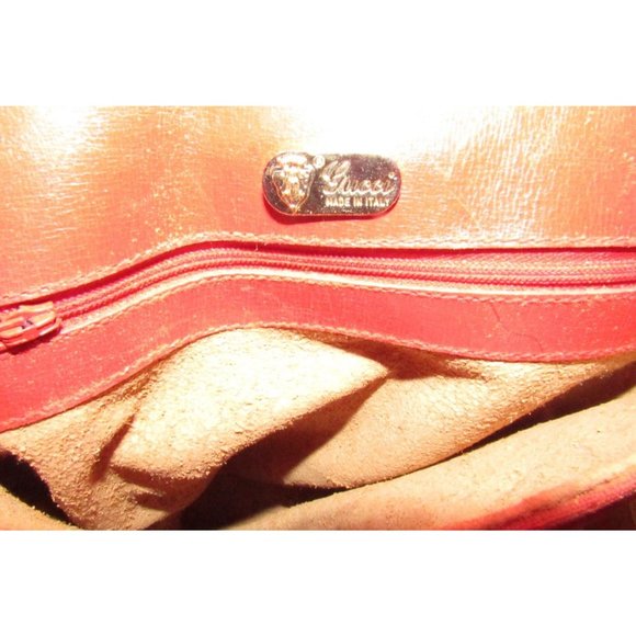 Vintage Gucci Red Micro Guccissima Print Canvas with Red Leather Crossbody - Picture 9 of 16